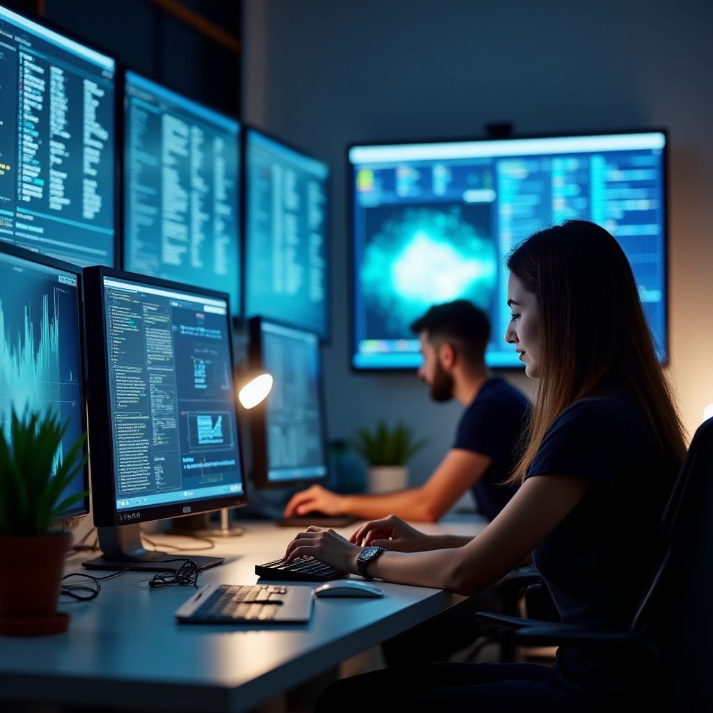 Náš vývojový tým při práci